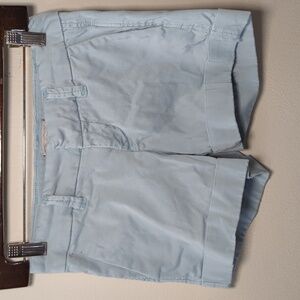 Dear John Low Rise Chino Shorts Sky Blue Cuffed w/ Stretch Y2K Women's Size 24"